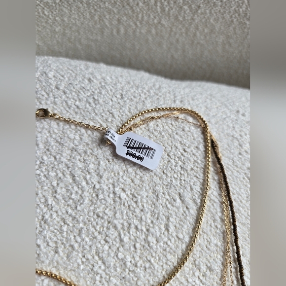 NWT! Free People, Swim & Sleep Layered Necklace,Gold Tone/Blue/White - Picture 9 of 12